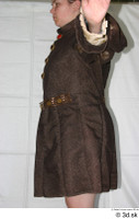  Photos Medieval Woman in brown dress 1 brown dress historical Clothing medieval upper body 0004.jpg